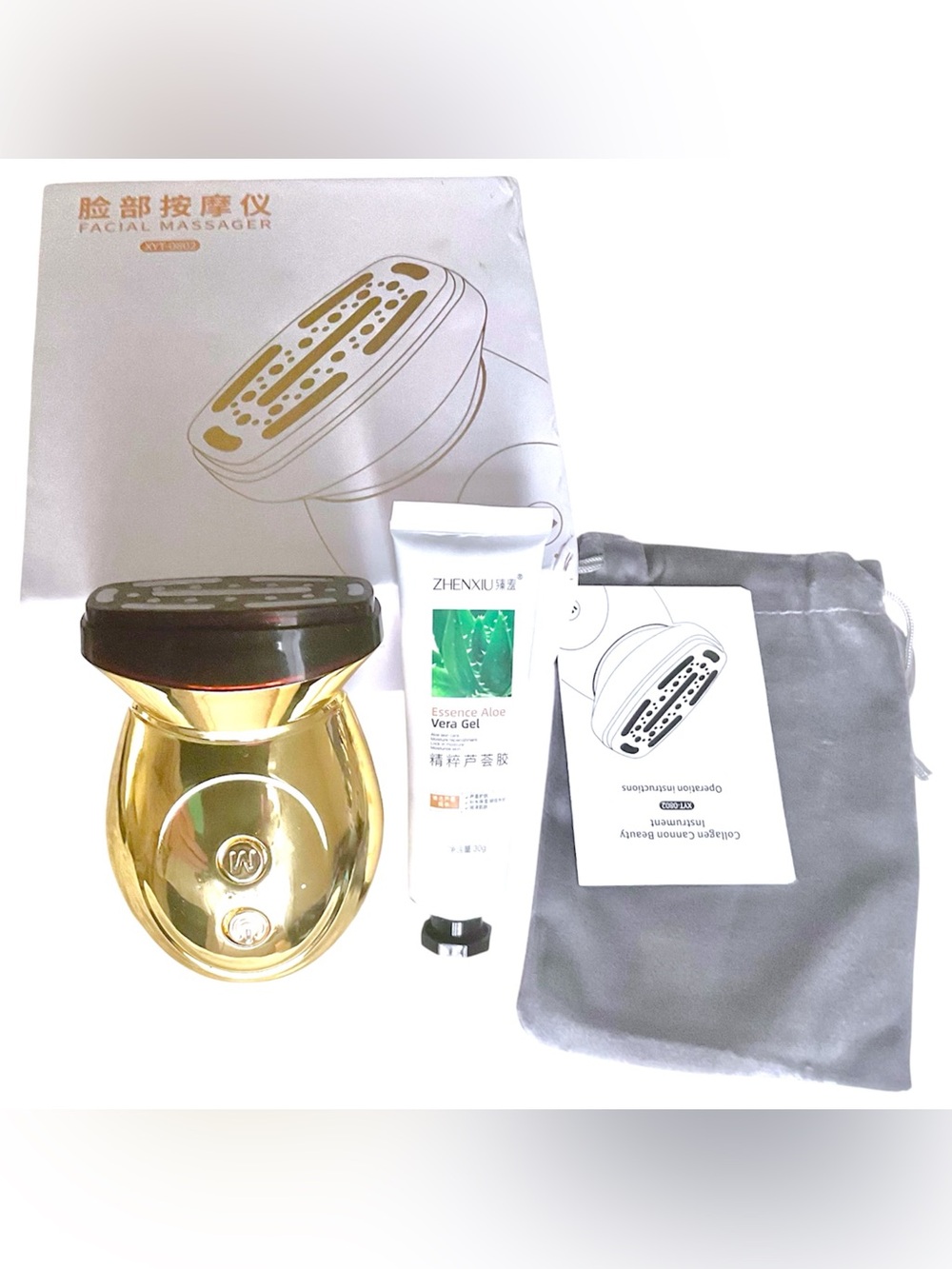 🆕 BRAND NEW IN BOX Gold LED Infrared EMS Toning Collagen Firming Skincare Device